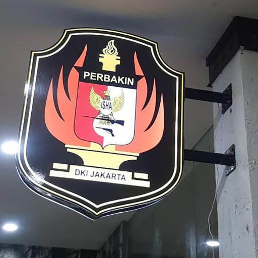 Neon Box Dua Sisi Custom Shape – Signage Gantung Logo Instansi & Organisasi